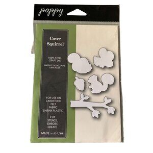 Poppystamps Cover Squirrel Steel Craft Die Set - New